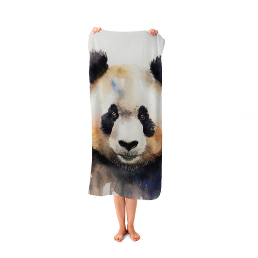 Panda Watercolour Beach Towel