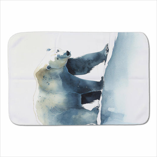 Polar Bear Watercolour Sherpa Blanket