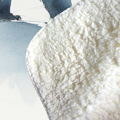 Polar Bear Watercolour Sherpa Blanket