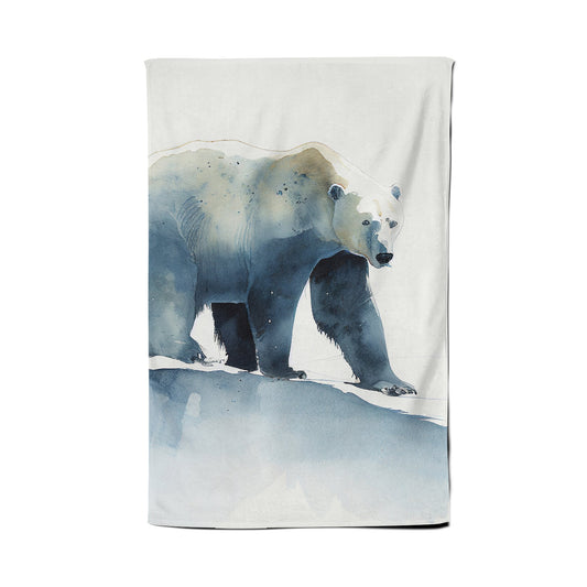 Polar Bear Watercolour Tea Towel