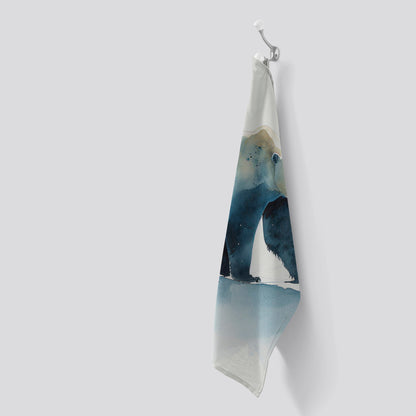 Polar Bear Watercolour Tea Towel