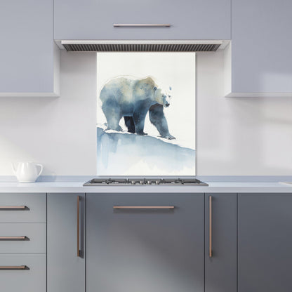 Polar Bear Watercolour Kitchen Splashback