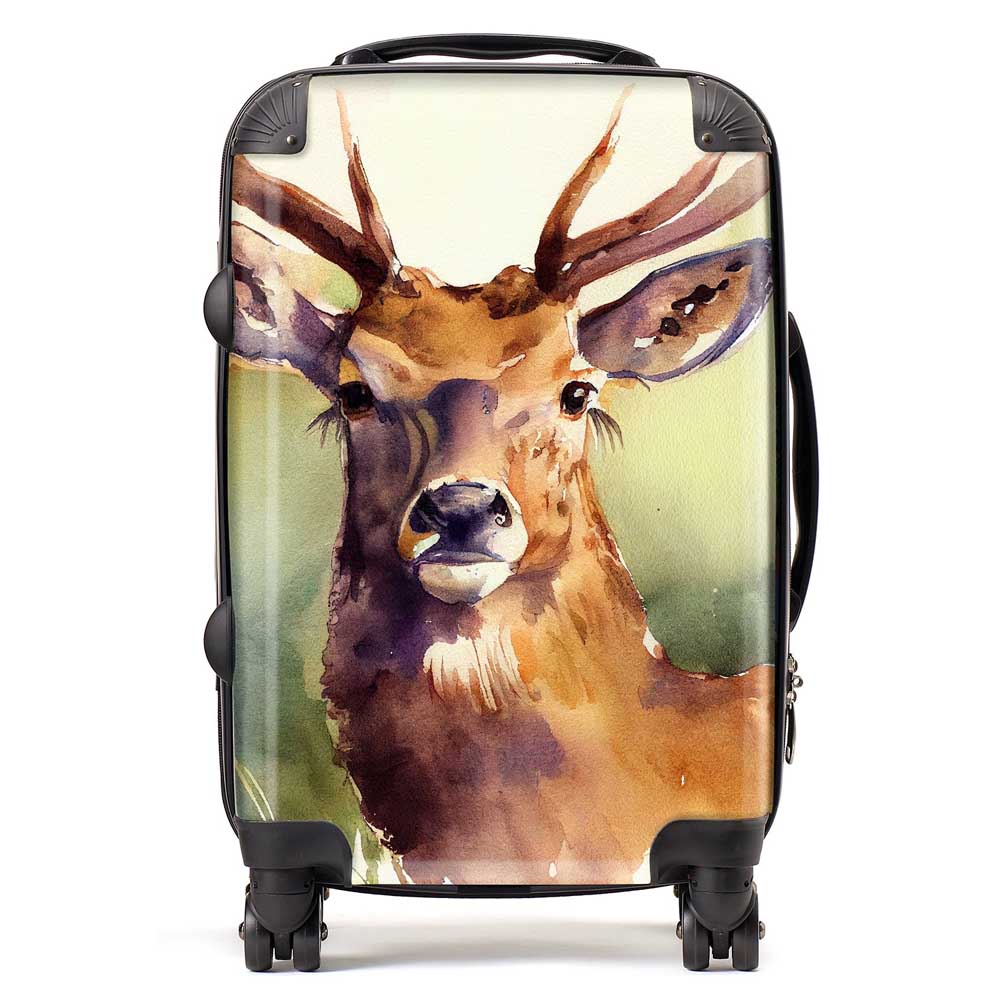 Splendid Stag Watercolour Suitcase