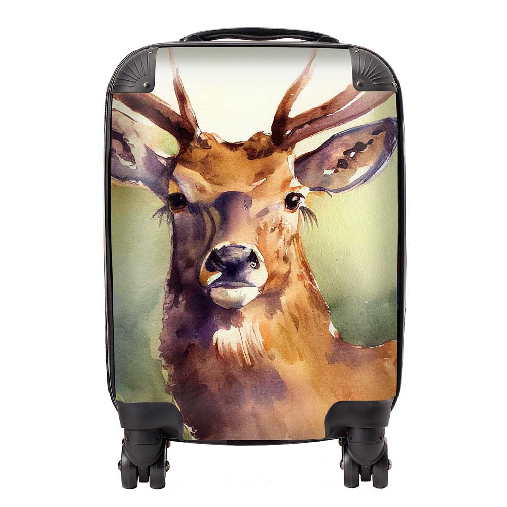 Splendid Stag Watercolour Suitcase