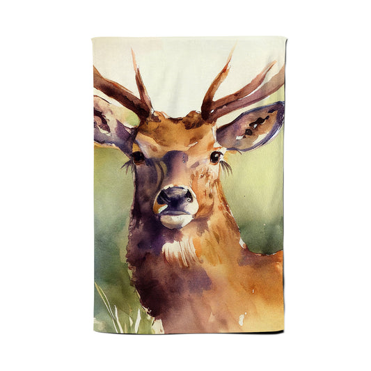 Splendid Stag Watercolour Tea Towel