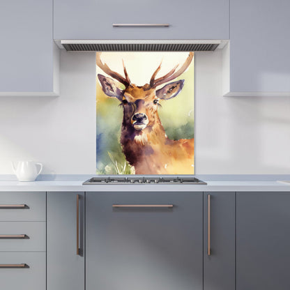 Splendid Stag Watercolour Kitchen Splashback