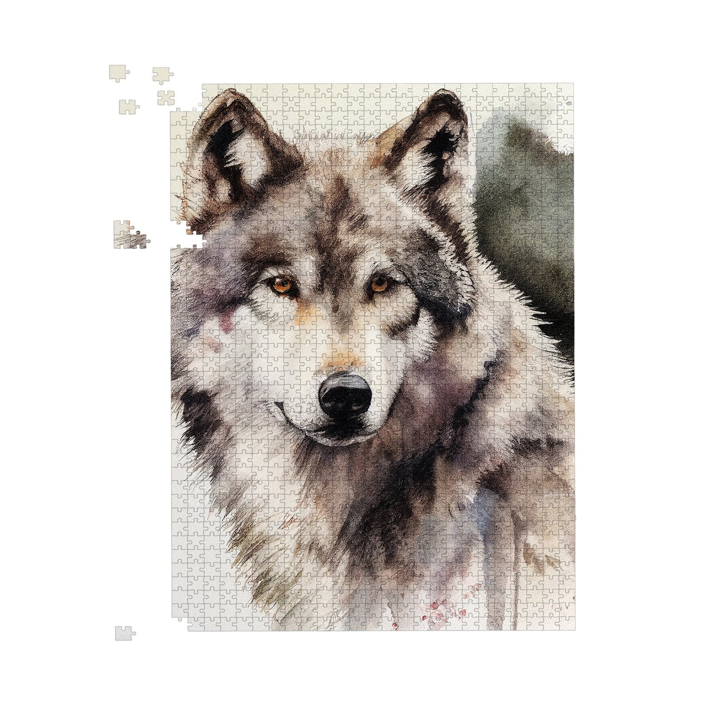 Loyal Wolf Watercolour Jigsaw Puzzle