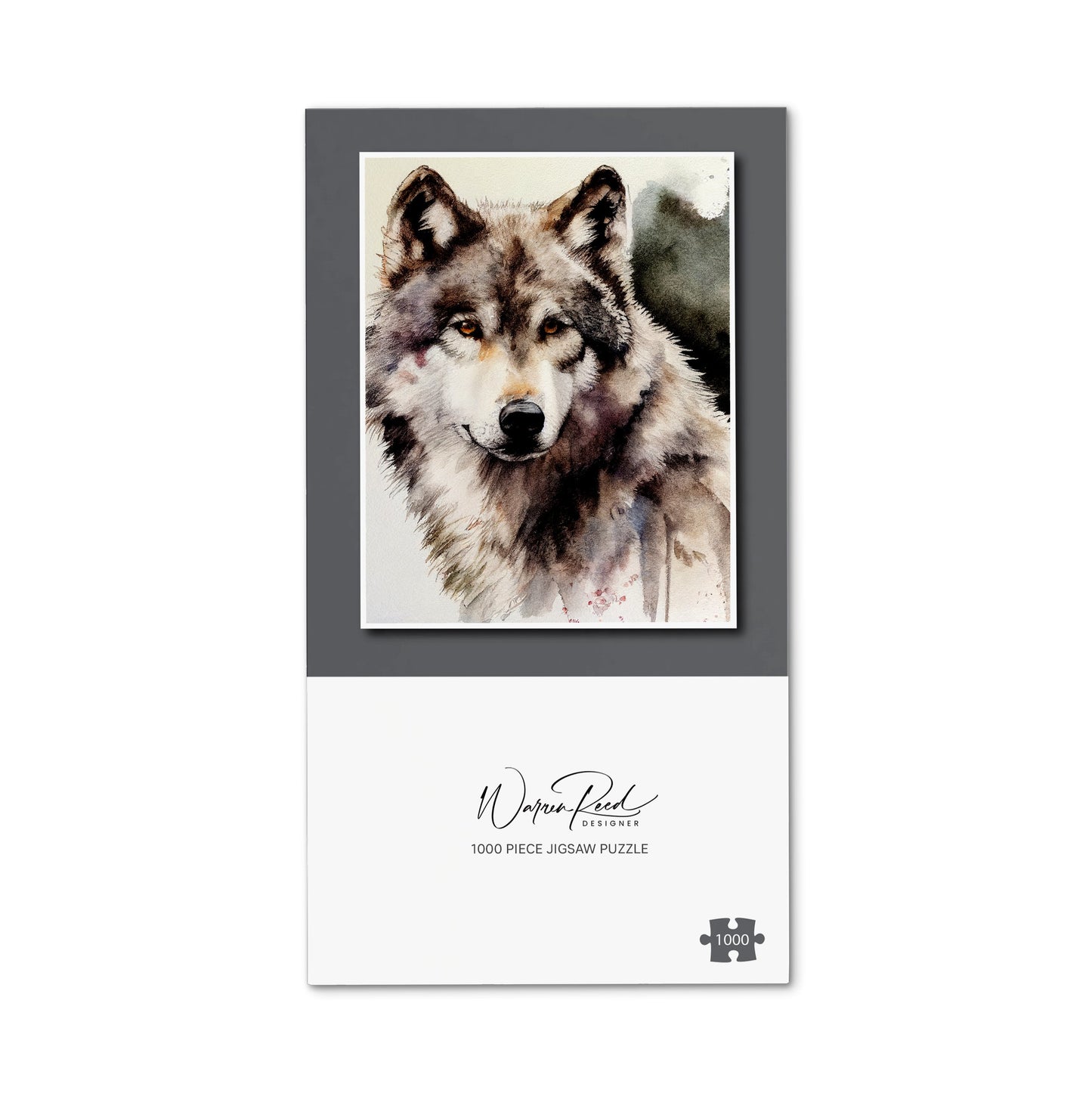 Loyal Wolf Watercolour Jigsaw Puzzle
