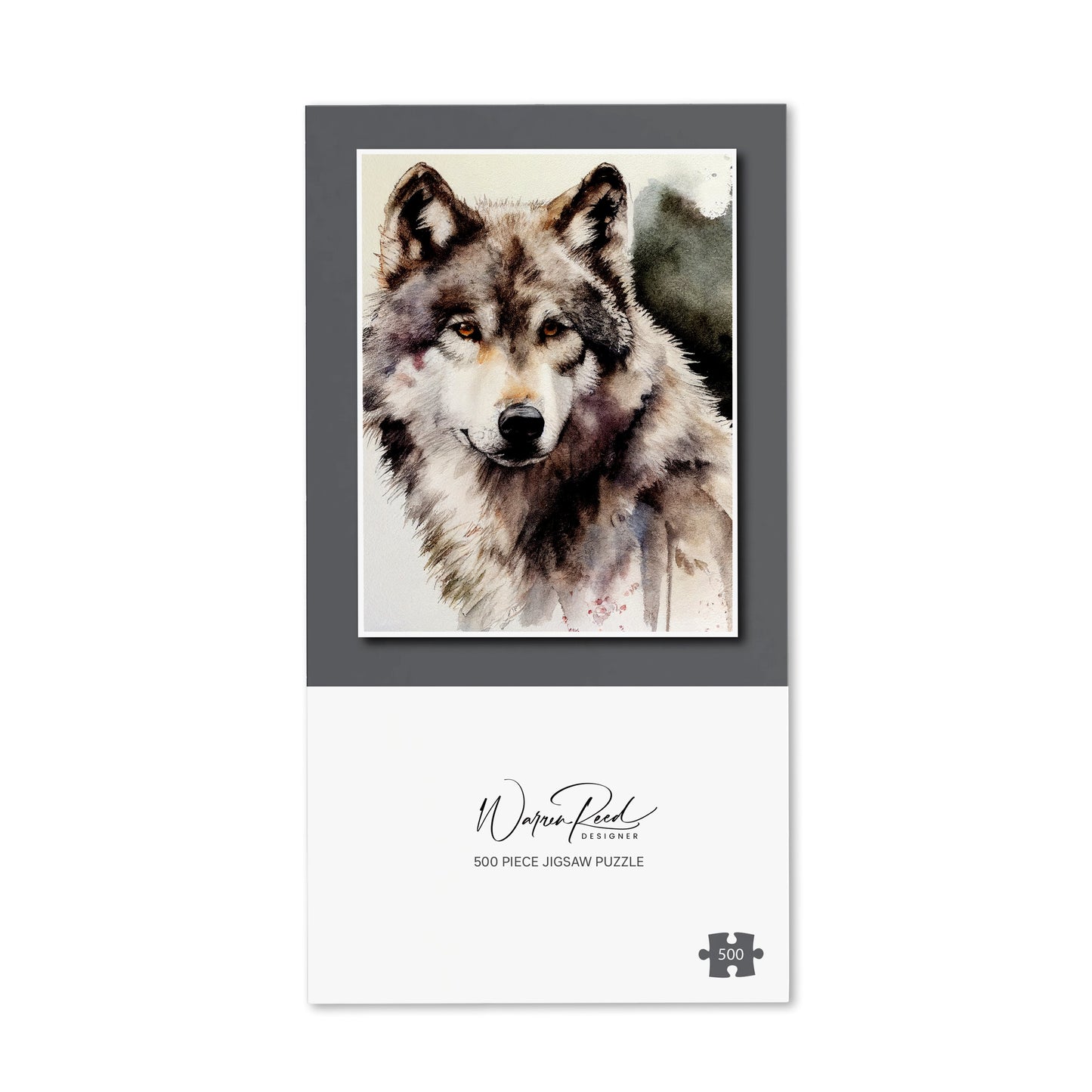 Loyal Wolf Watercolour Jigsaw Puzzle