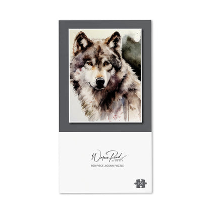 Loyal Wolf Watercolour Jigsaw Puzzle