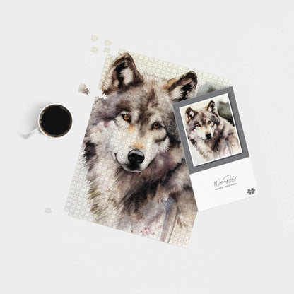 Loyal Wolf Watercolour Jigsaw Puzzle