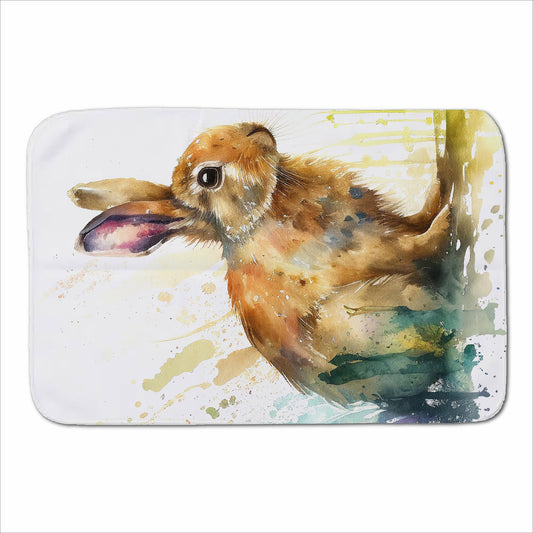 Rabbit Splash Watercolour Sherpa Blanket