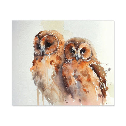 Loving Tawny Owls Watercolour Kitchen Splashback