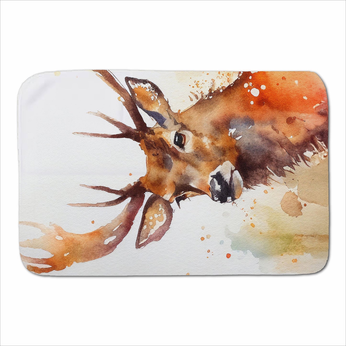 Majestic Stag Watercolour Sherpa Blanket