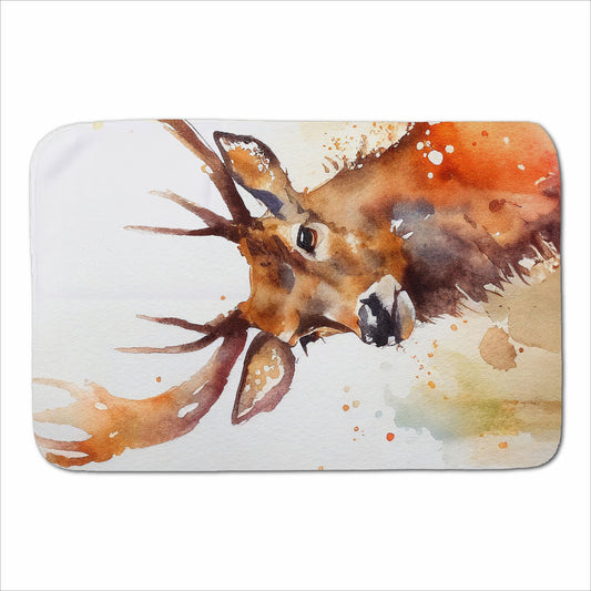 Majestic Stag Watercolour Sherpa Blanket