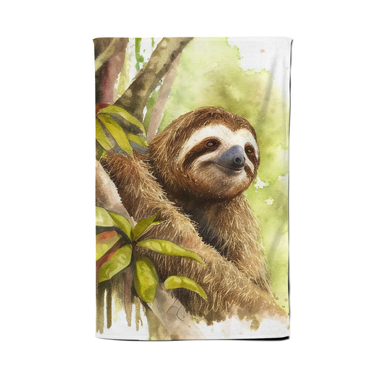 Sloth Watercolour Tea Towel