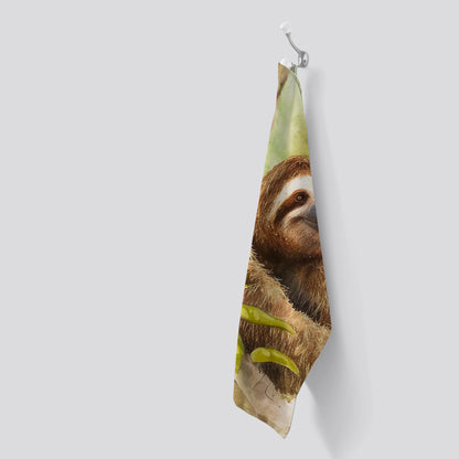 Sloth Watercolour Tea Towel