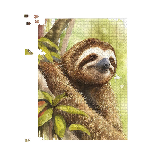 Sloth Watercolour Jigsaw Puzzle