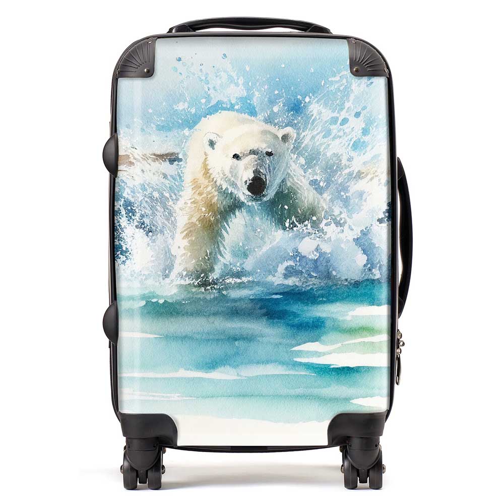 Hunting Polar Bear Watercolour Suitcase