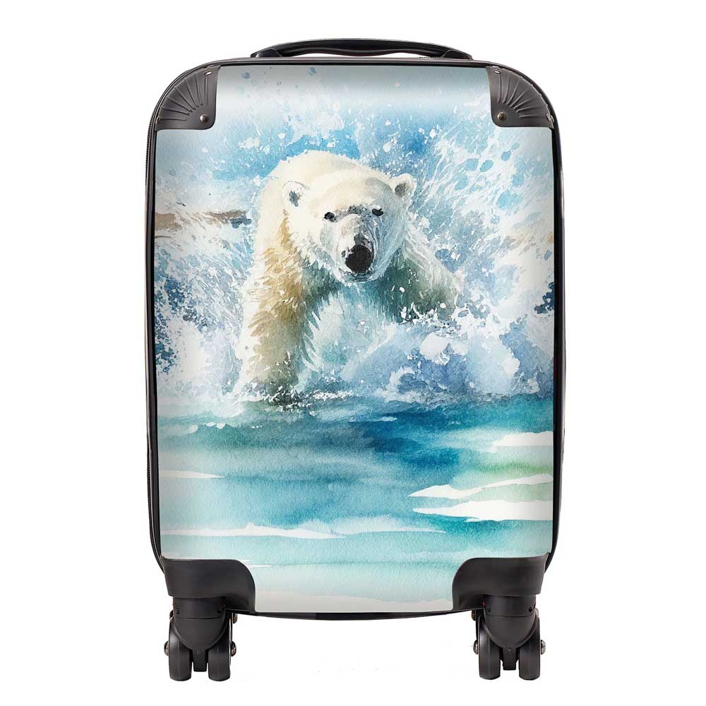 Hunting Polar Bear Watercolour Suitcase