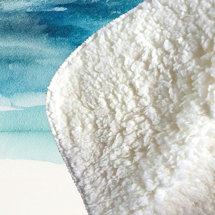 Hunting Polar Bear Watercolour Sherpa Blanket