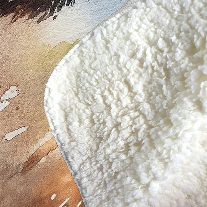 Mallard Watercolour Sherpa Blanket