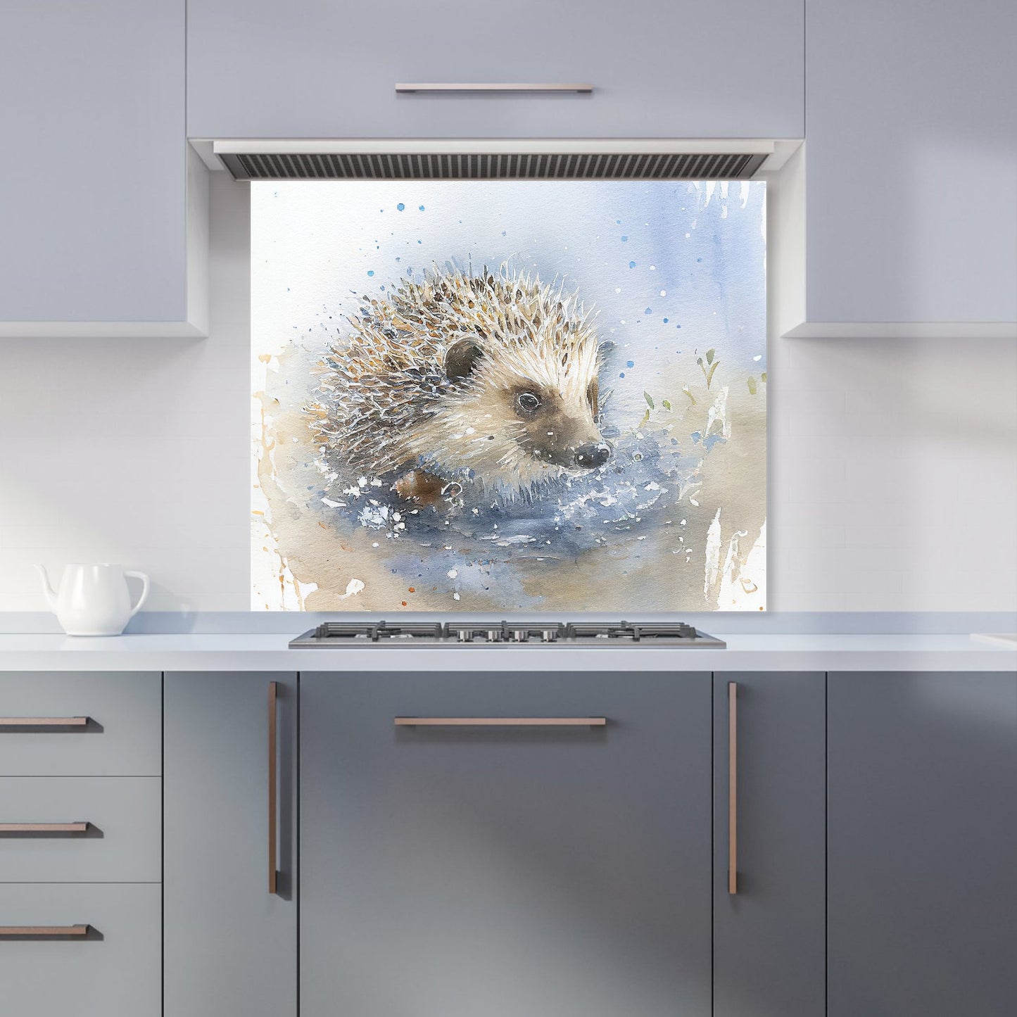 Hedgehog Watercolour Kitchen Splashback