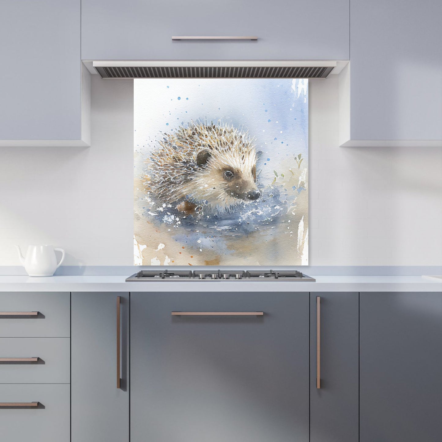Hedgehog Watercolour Kitchen Splashback