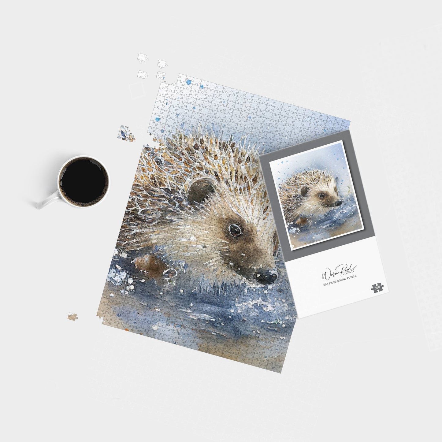 Hedgehog Watercolour Jigsaw Puzzle