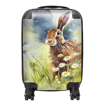 Hare And Daisies Watercolour Suitcase