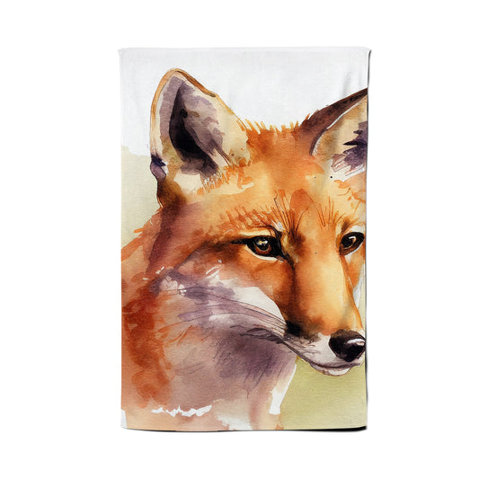 Fox Watercolour Tea Towel