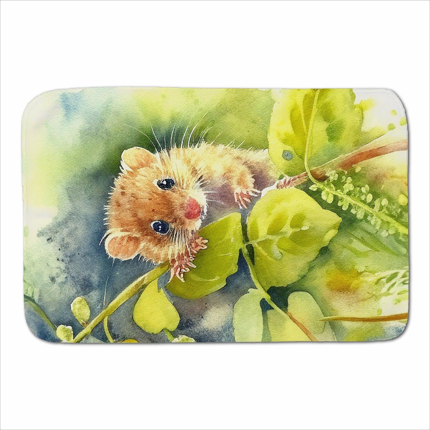 Dormouse Watercolour Sherpa Blanket