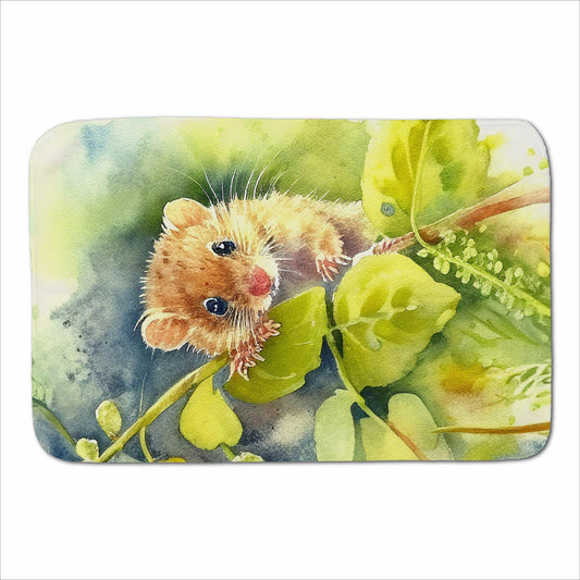 Dormouse Watercolour Sherpa Blanket