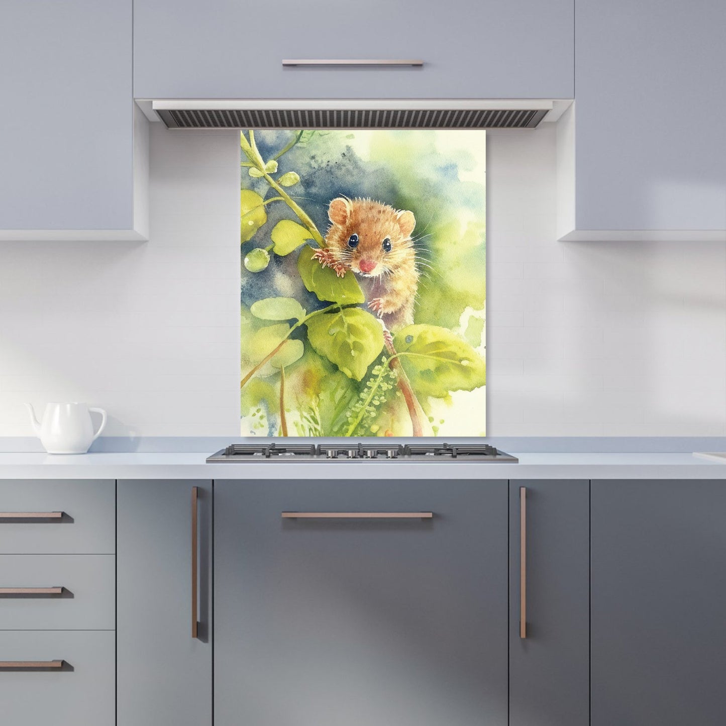 Dormouse Watercolour Kitchen Splashback