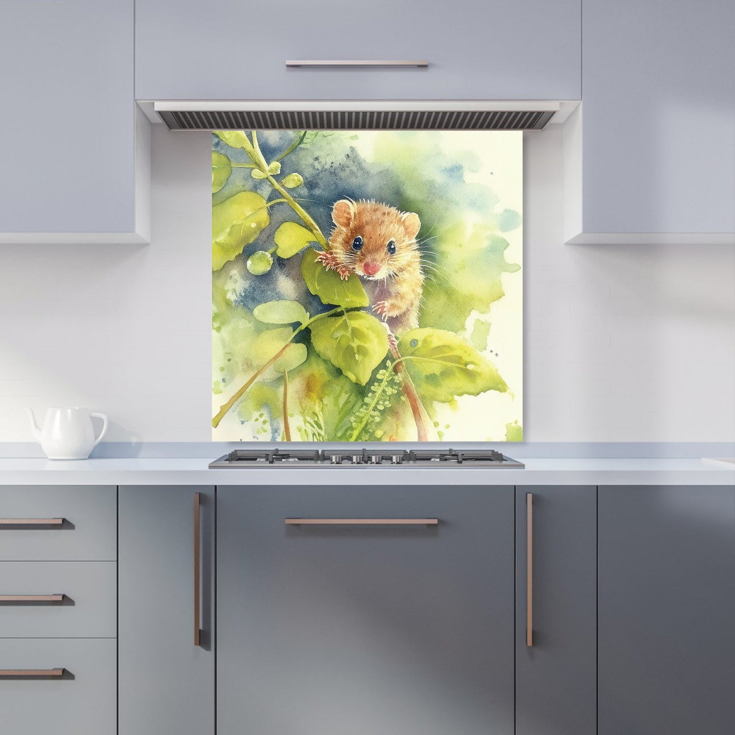 Dormouse Watercolour Kitchen Splashback