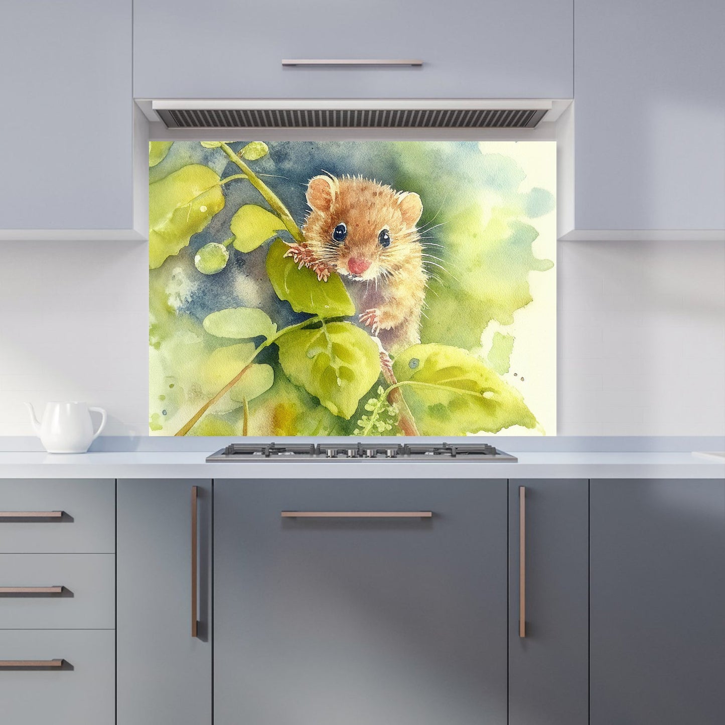 Dormouse Watercolour Kitchen Splashback