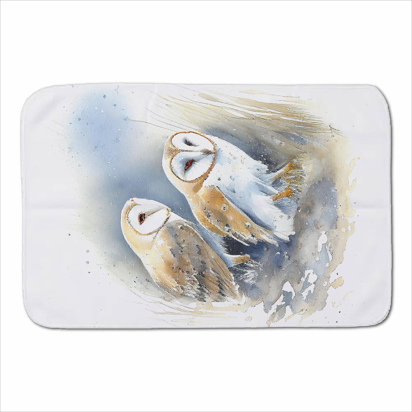 Barn Ano Owls Watercolour Sherpa Blanket