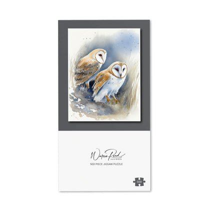 Barn Ano Owls Watercolour Jigsaw Puzzle