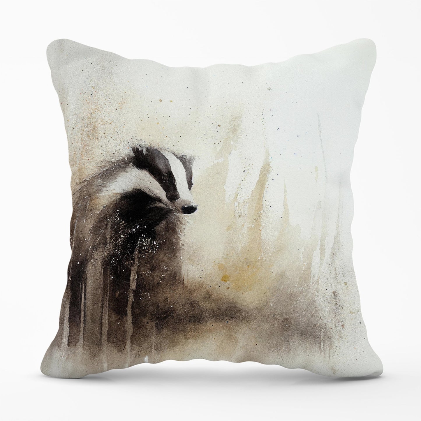 Badger Watercolour Cushions
