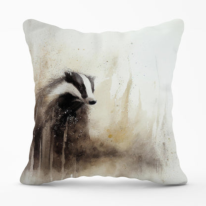 Badger Watercolour Cushions