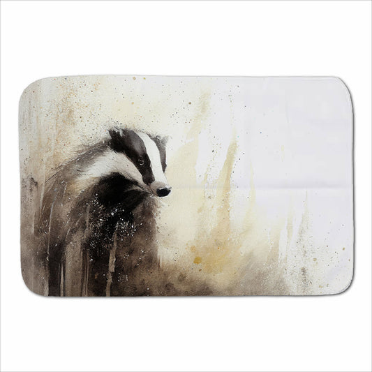 Badger Watercolour Sherpa Blanket