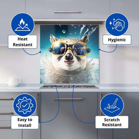 Dormouse With Glasses Splashart Kitchen Splashback