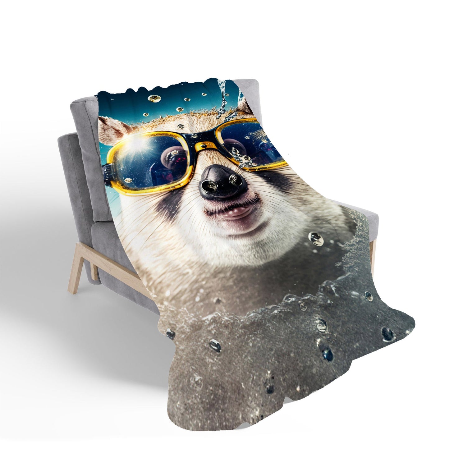 Dormouse With Glasses Splashart Sherpa Blanket