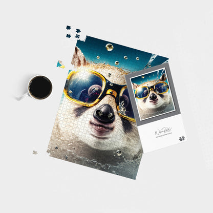 Dormouse With Glasses Splashart Jigsaw Puzzle