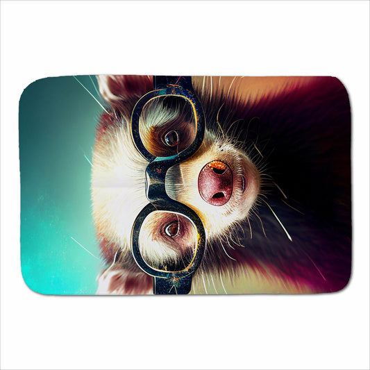 Ferret With Glasses Splashart Sherpa Blanket