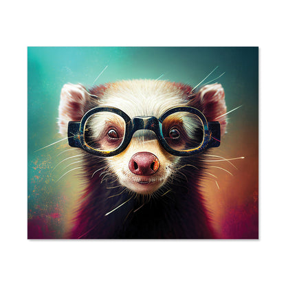 Ferret With Glasses Splashart Kitchen Splashback