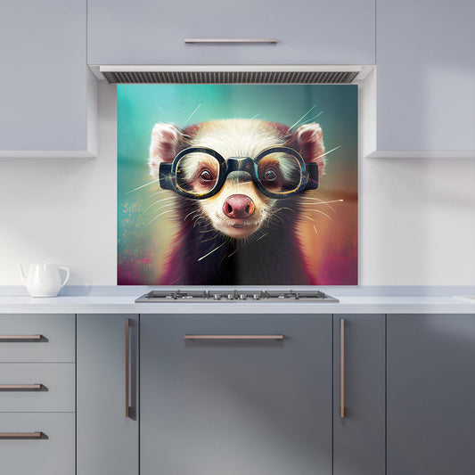 Ferret With Glasses Splashart Kitchen Splashback