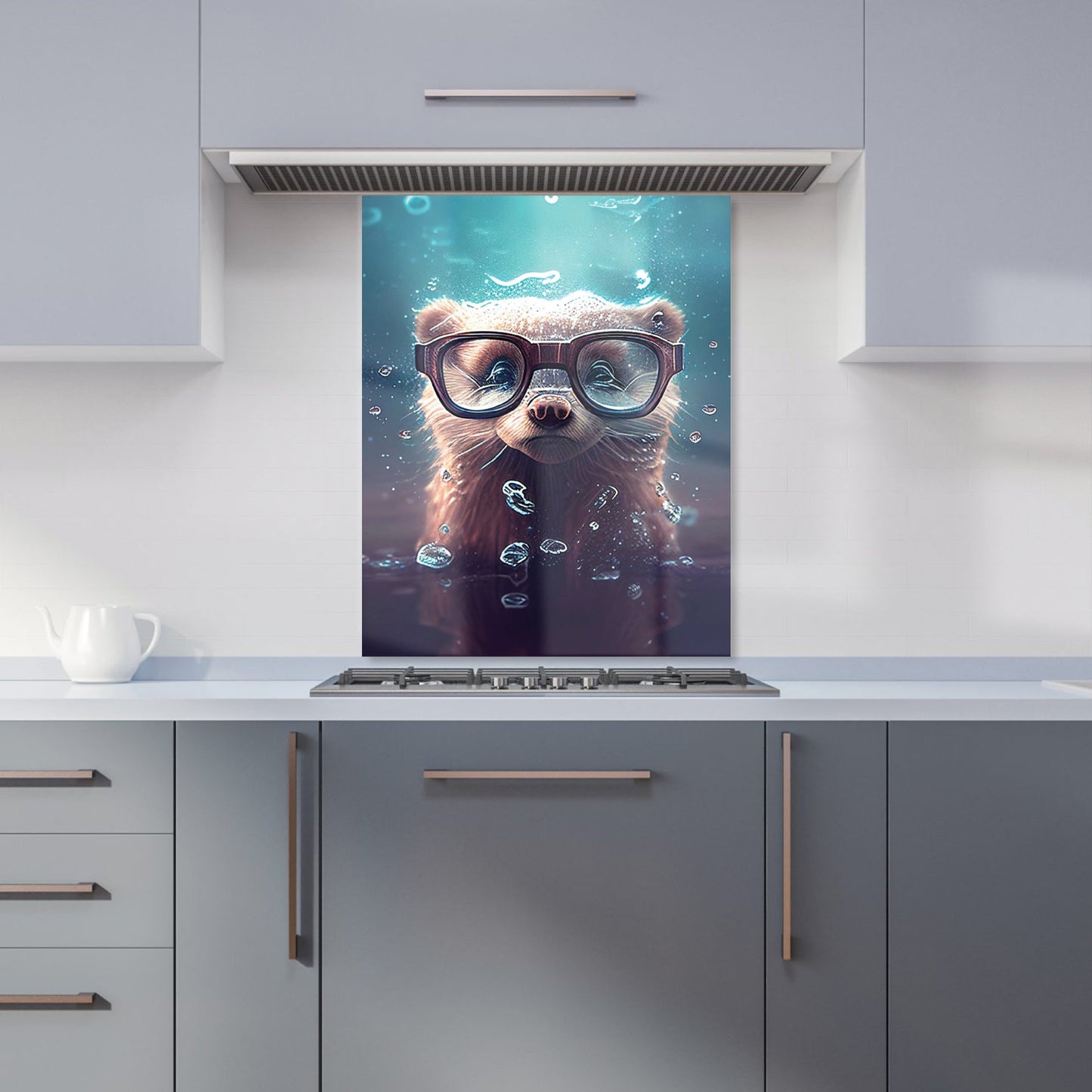 Ferret With Glasses Splashart Water Kitchen Splashback