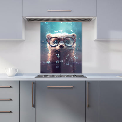 Ferret With Glasses Splashart Water Kitchen Splashback