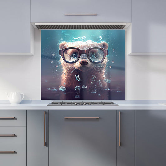 Ferret With Glasses Splashart Water Kitchen Splashback